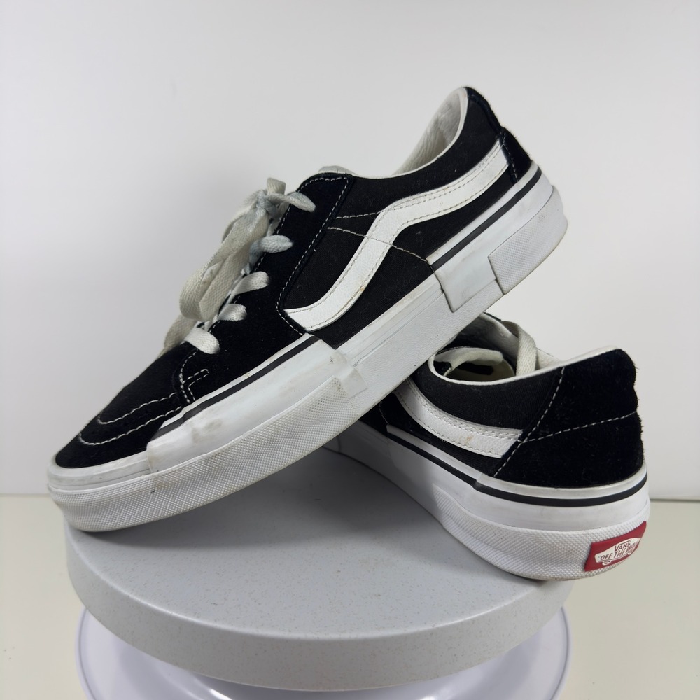 Vans Sk8-Low Reissue CAP Mens Size 9 Black White Good Deconstructed Sneakers